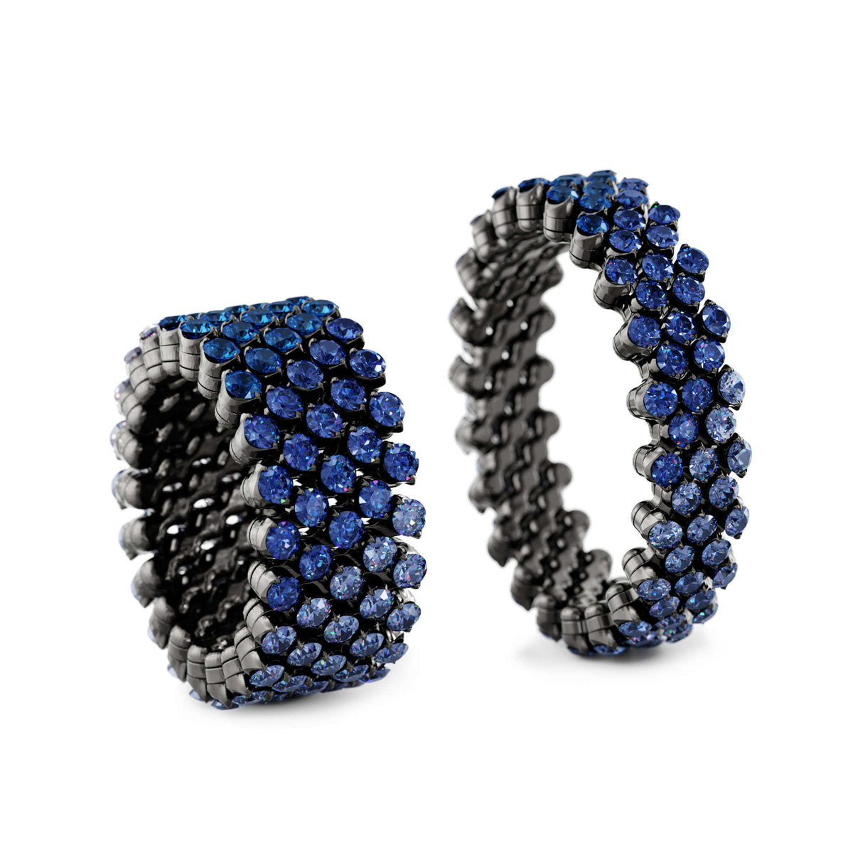 Serafino Consoli Brevetto Multi-Size Ring - RMS 5F2 BG BS SFT (SFT) aus Weißgold mit Diamant und Saphir
