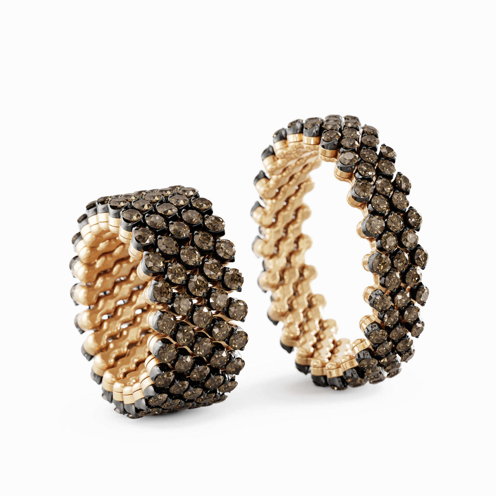 Serafino Consoli Brevetto Multi-Size Ring - RMS 5F2 RBG BRD (BRD) aus Bicolor-Gold mit Diamant