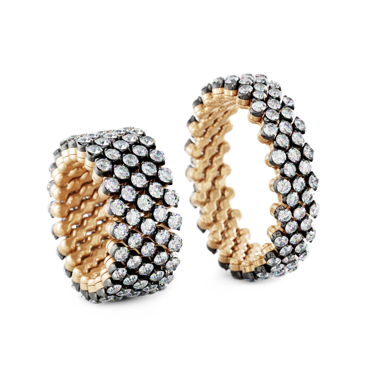 Serafino Consoli Brevetto Multi-Size Ring - RMS 5F2 RBG WD (WD) aus Roségold mit Diamant
