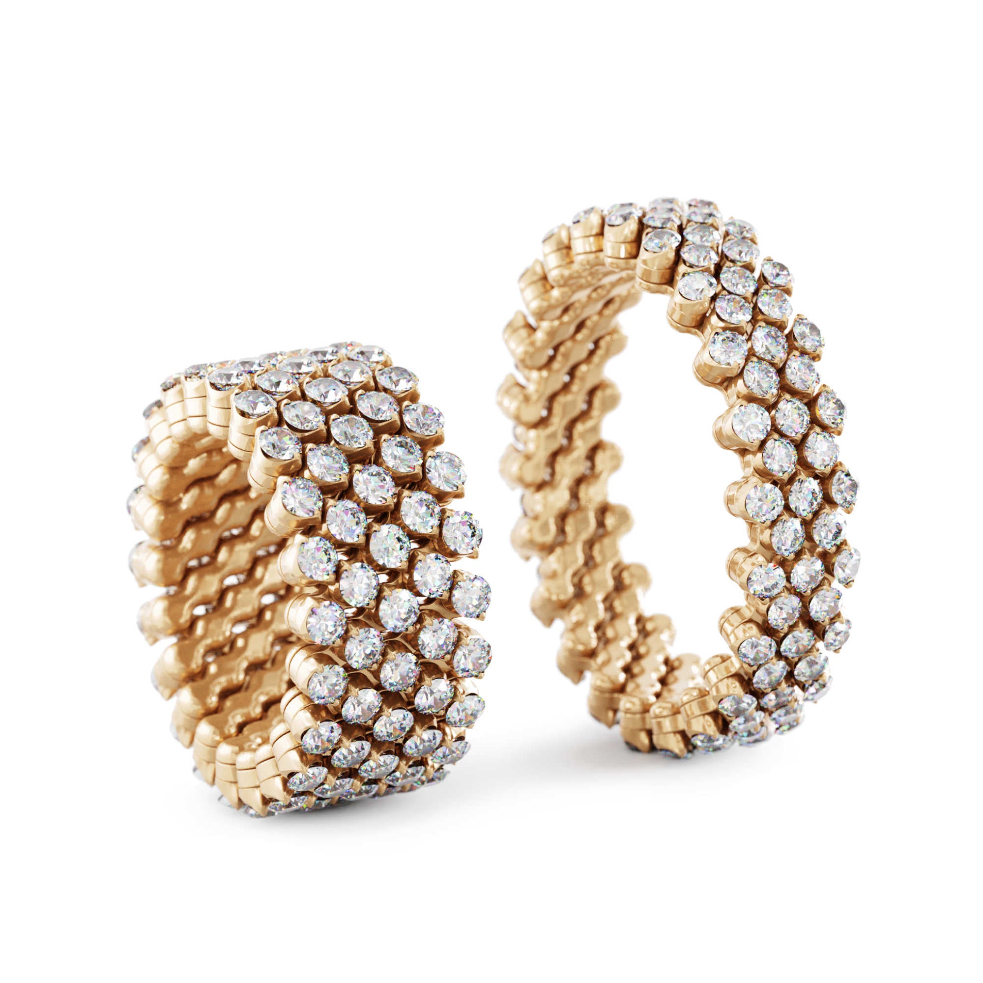 Serafino Consoli Brevetto Multi-Size Ring - RMS 5F2 RG WD (WD) aus Roségold mit Diamant