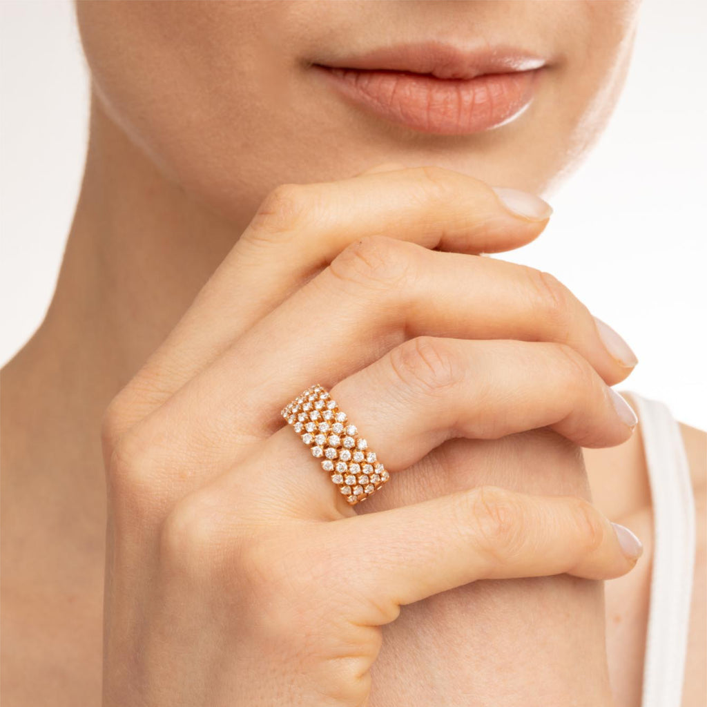 Serafino Consoli Brevetto Multi-Size Ring - RMS 5F2 RG WD (WD) aus Roségold mit Diamant