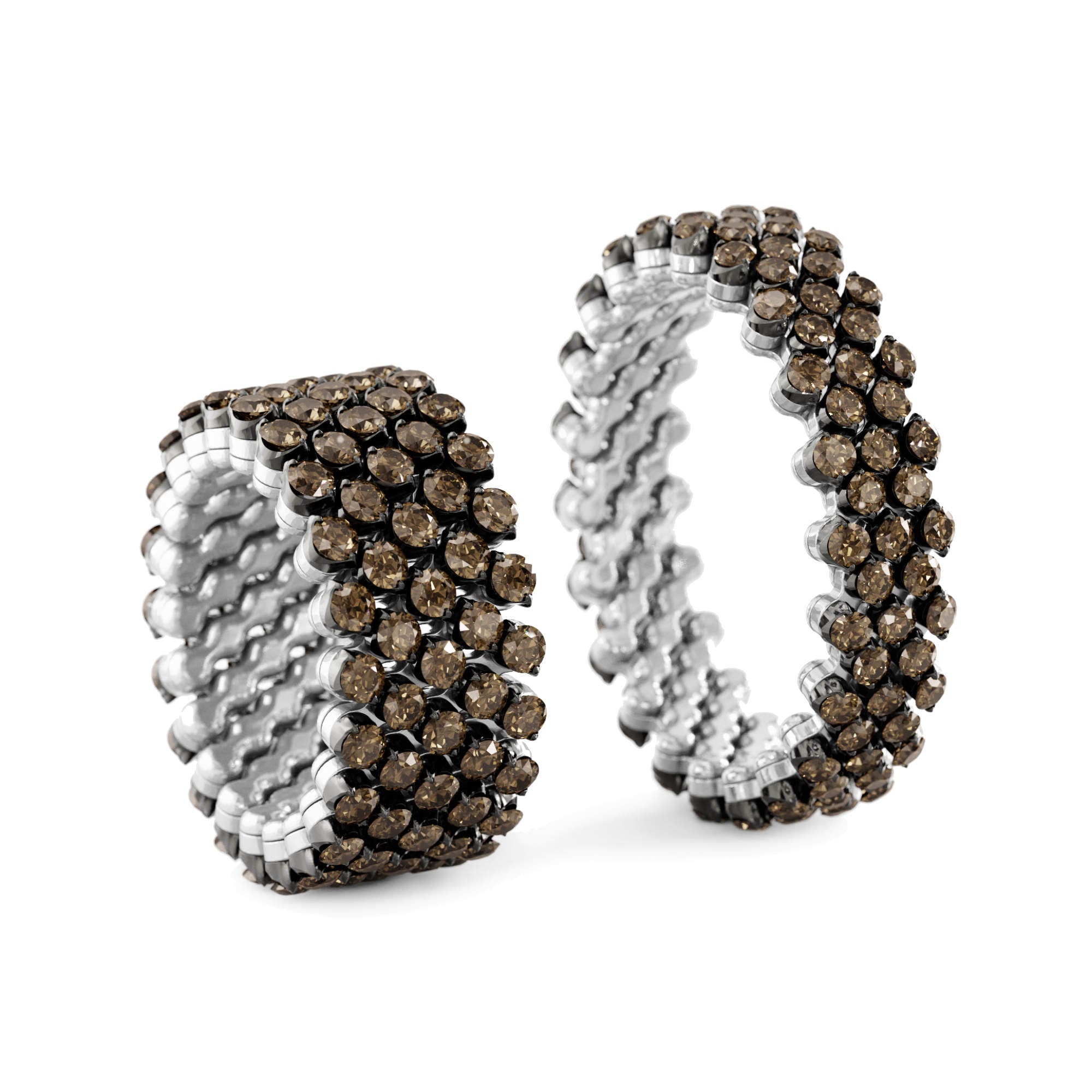 Serafino Consoli Brevetto Multi-Size Ring - RMS 5F2 WBG BRD (BRD) aus Weißgold mit Diamant