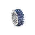 Serafino Consoli Brevetto Multi-Size Ring - RMS 5F2 WG BS SFT (SFT) aus Weißgold mit Diamant und Saphir