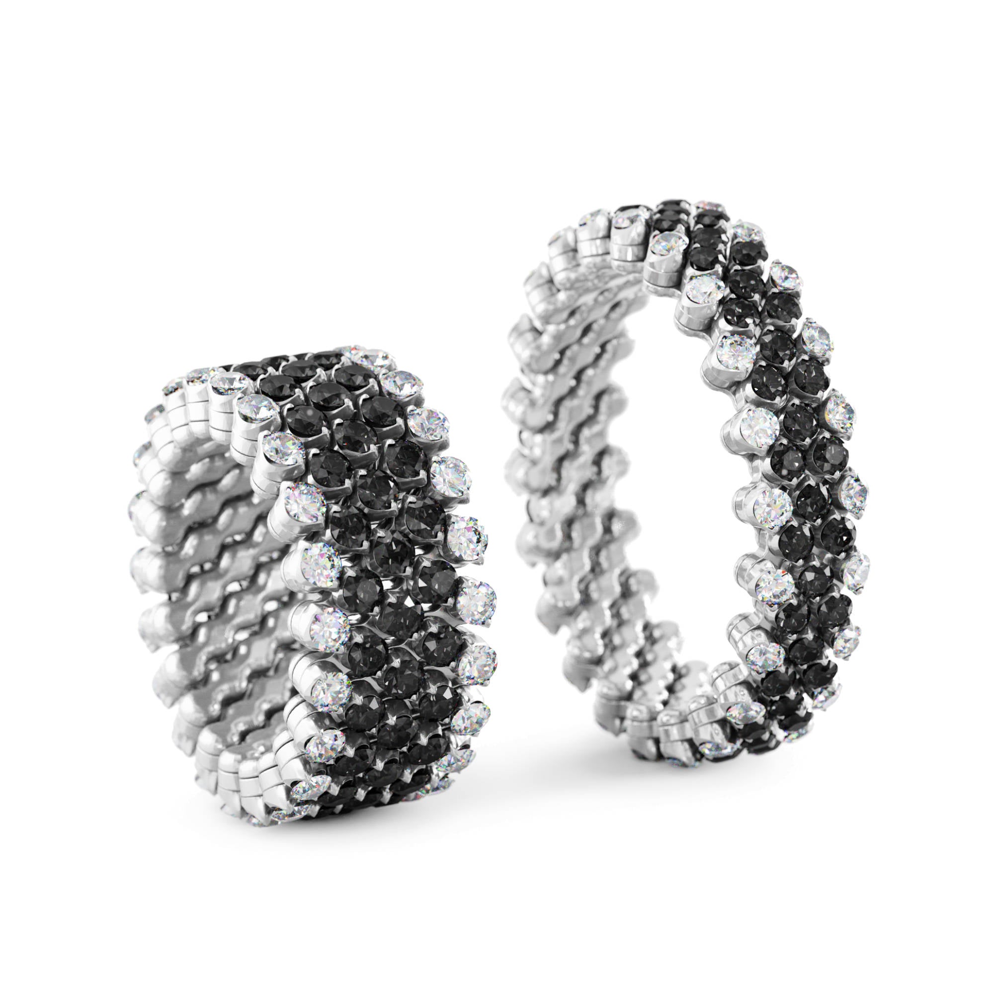 Serafino Consoli Brevetto Multi-Size Ring - RMS 5F2 WG WD BD (BD) aus Weißgold mit Diamant