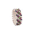 Serafino Consoli Brevetto Multi-Size Ring - RMS 5F2 WG WD BS R T MC (MC) aus Weißgold mit Diamant, Rubin, Saphir und Tsavorit