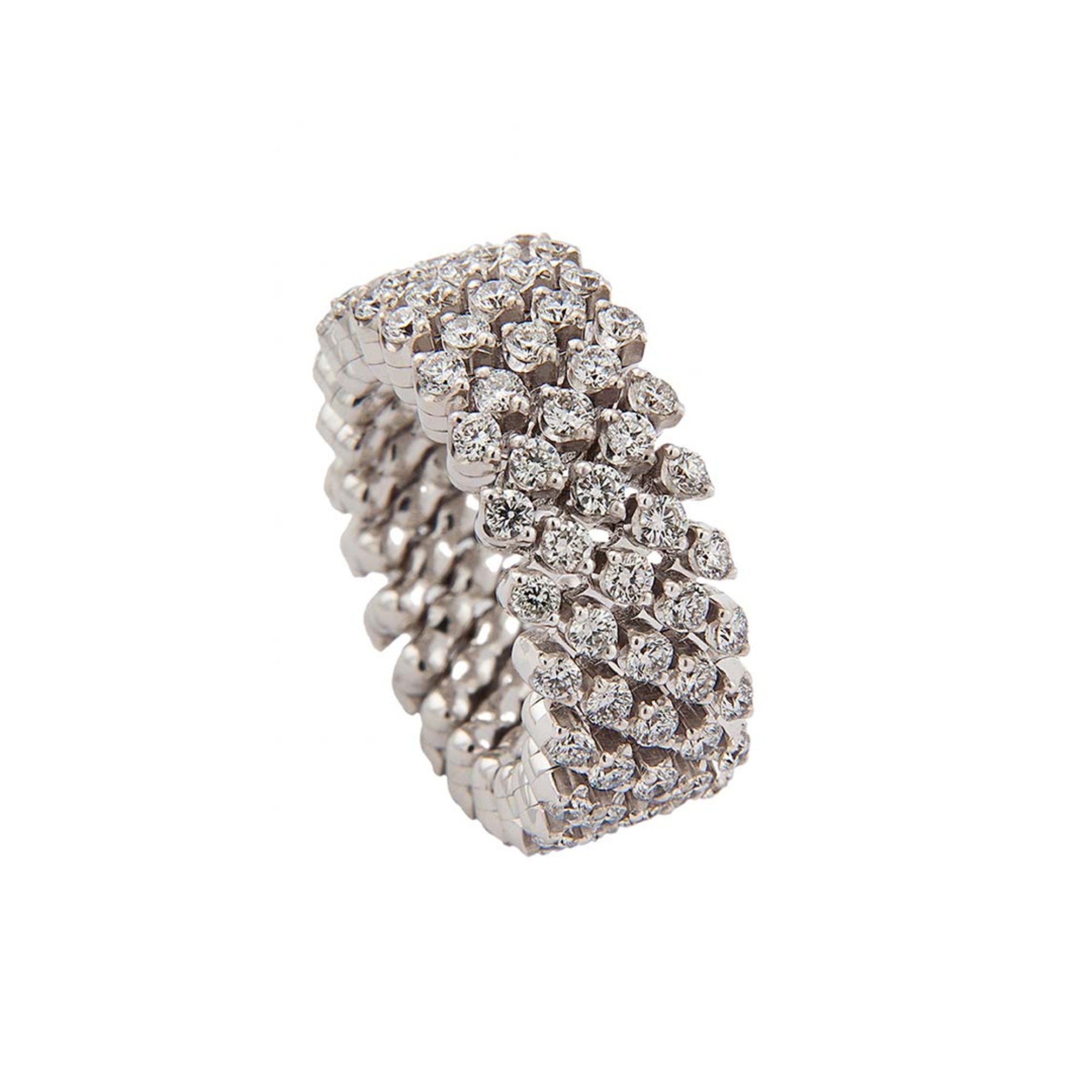 Serafino Consoli Brevetto Multi-Size Ring - RMS 5F2 WG WD (WD) aus Weißgold mit Diamant