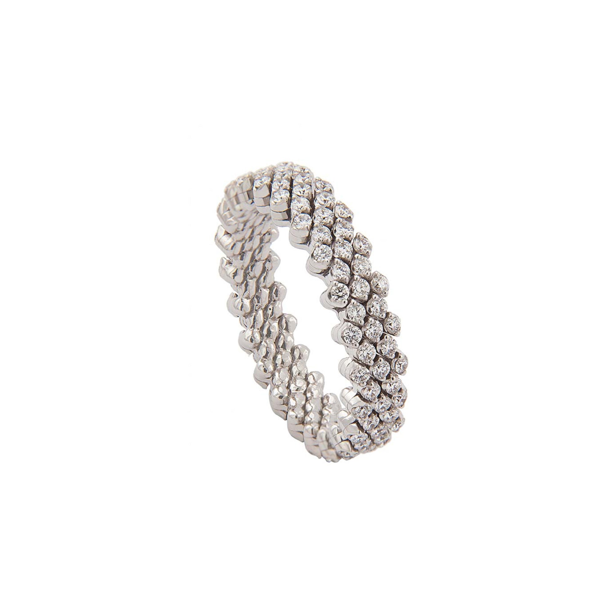 Serafino Consoli Brevetto Multi-Size Ring - RMS 5F2 WG WD (WD) aus Weißgold mit Diamant