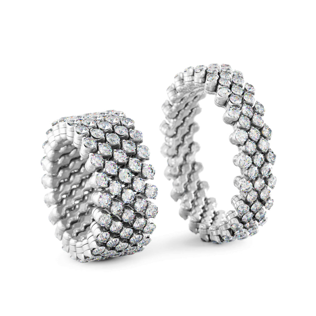 Serafino Consoli Brevetto Multi-Size Ring - RMS 5F2 WG WD (WD) aus Weißgold mit Diamant