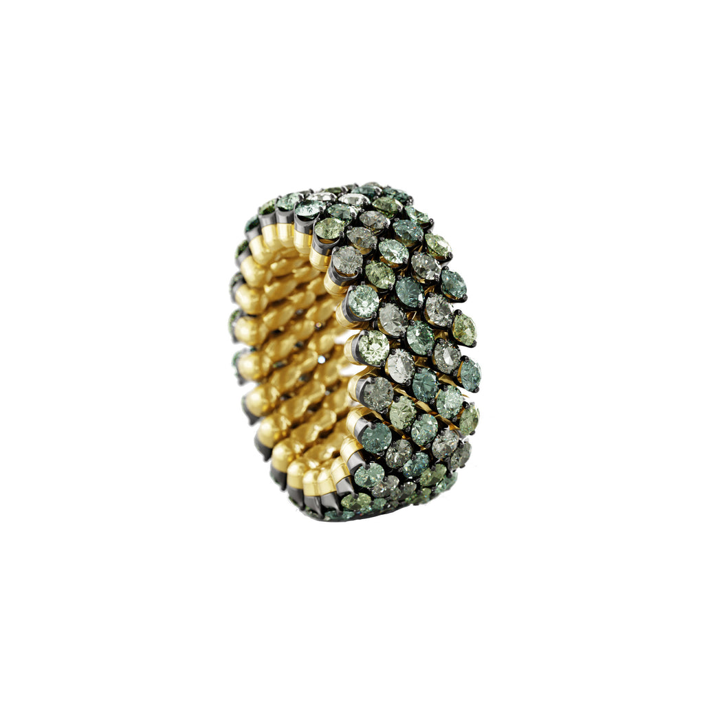 Serafino Consoli Brevetto Multi-Size Ring - RMS 5F2 YBG GS MIX (MIX) aus Gelbgold mit Saphir