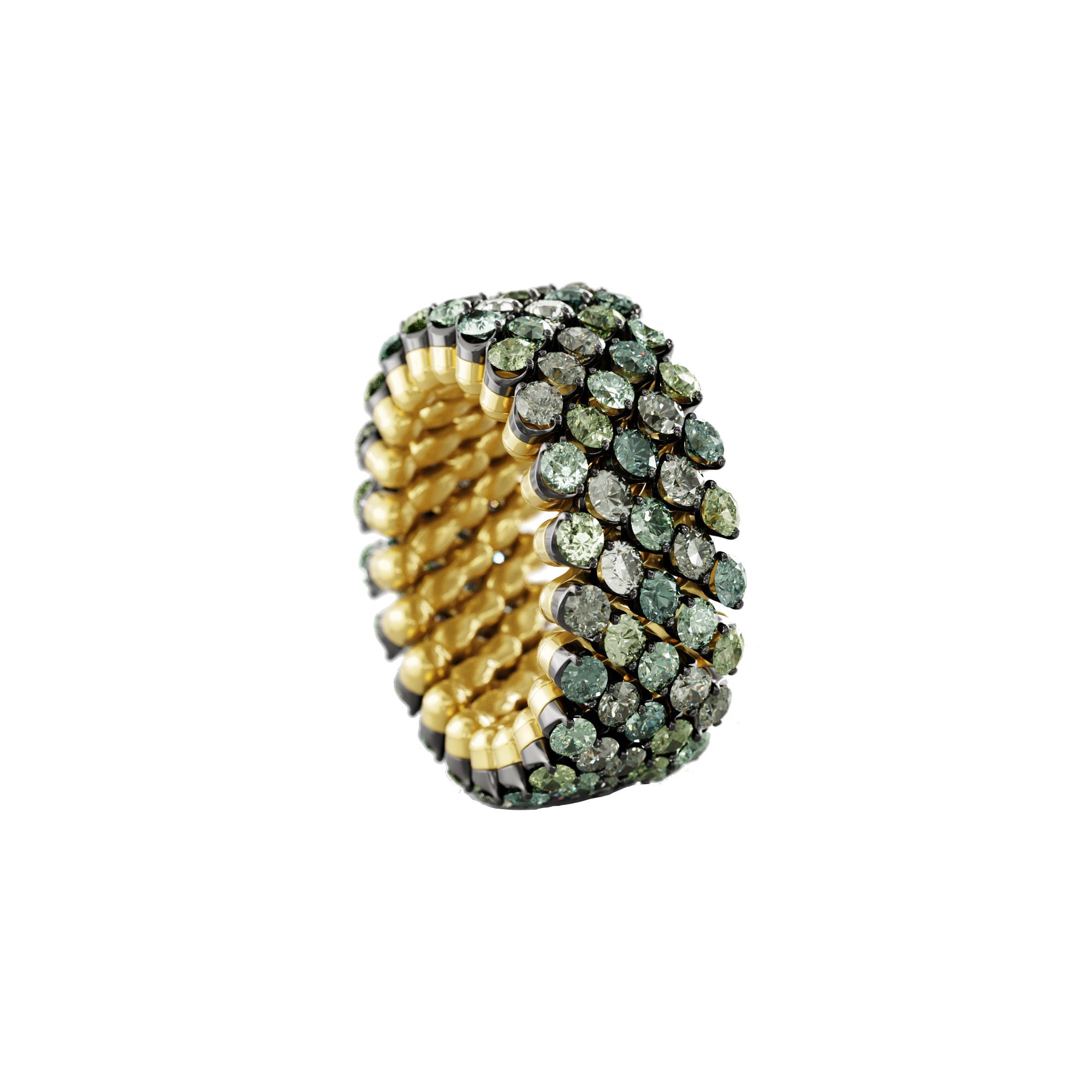 Serafino Consoli Brevetto Multi-Size Ring - RMS 5F2 YBG GS MIX (MIX) aus Gelbgold mit Saphir