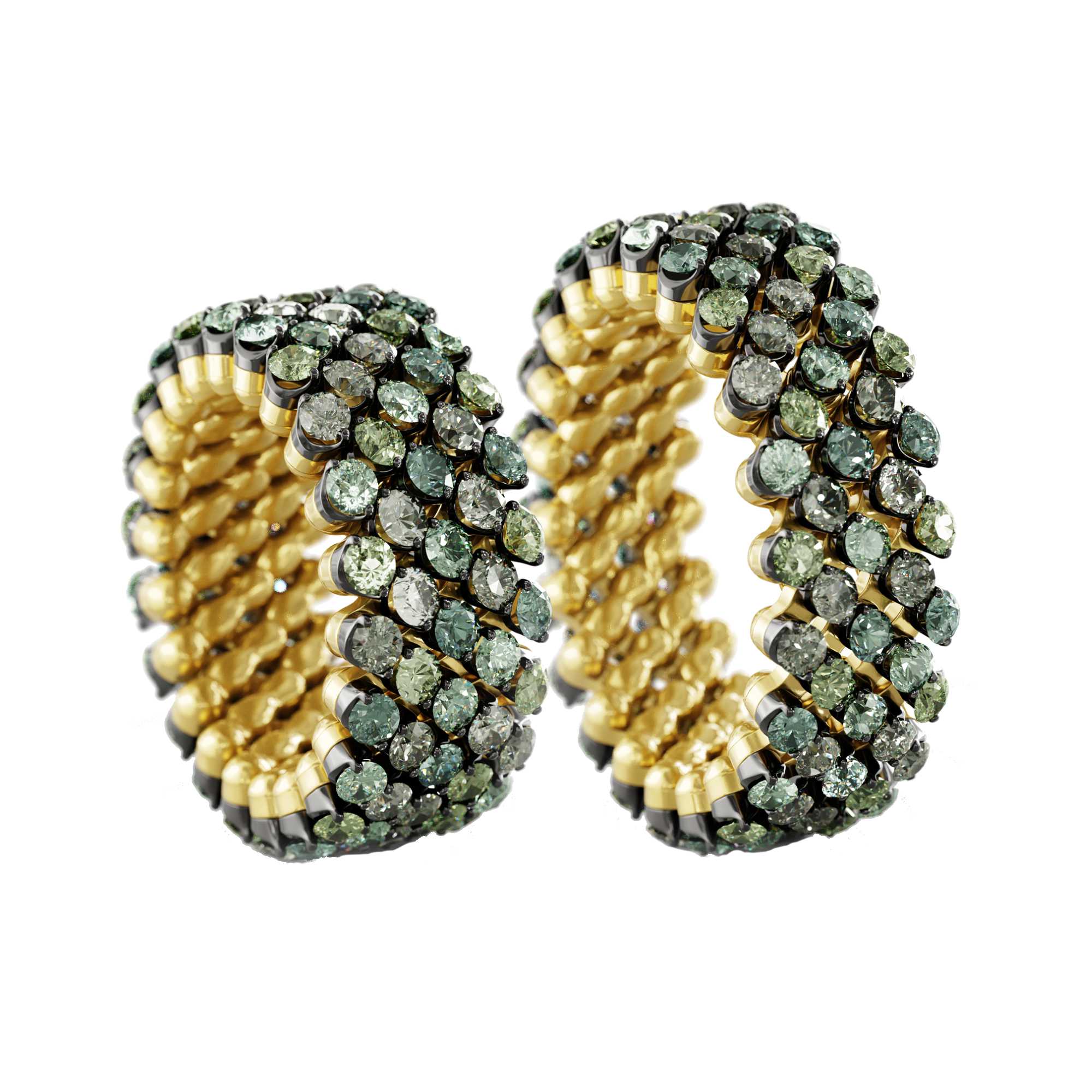 Serafino Consoli Brevetto Multi-Size Ring - RMS 5F2 YBG GS MIX (MIX) aus Gelbgold mit Saphir