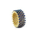 Serafino Consoli Brevetto Multi-Size Ring - RMS 5F2 YG BS SFT (SFT) aus Gelbgold mit Diamant und Saphir
