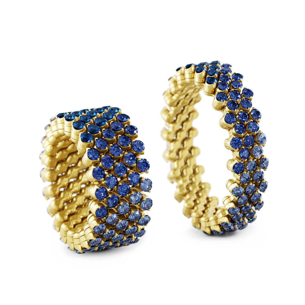 Serafino Consoli Brevetto Multi-Size Ring - RMS 5F2 YG BS SFT (SFT) aus Gelbgold mit Diamant und Saphir