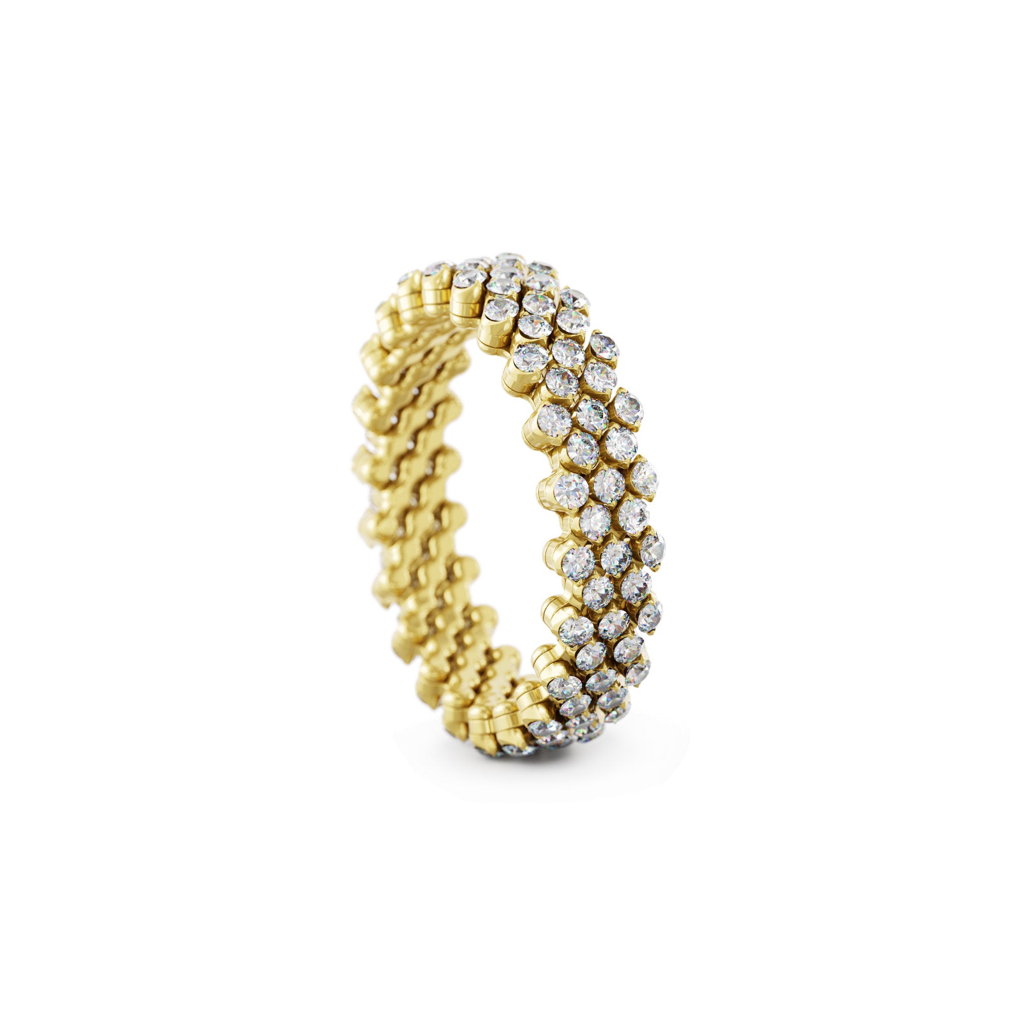 Serafino Consoli Brevetto Multi-Size Ring - RMS 5F2 YG WD (WD) aus Gelbgold mit Diamant