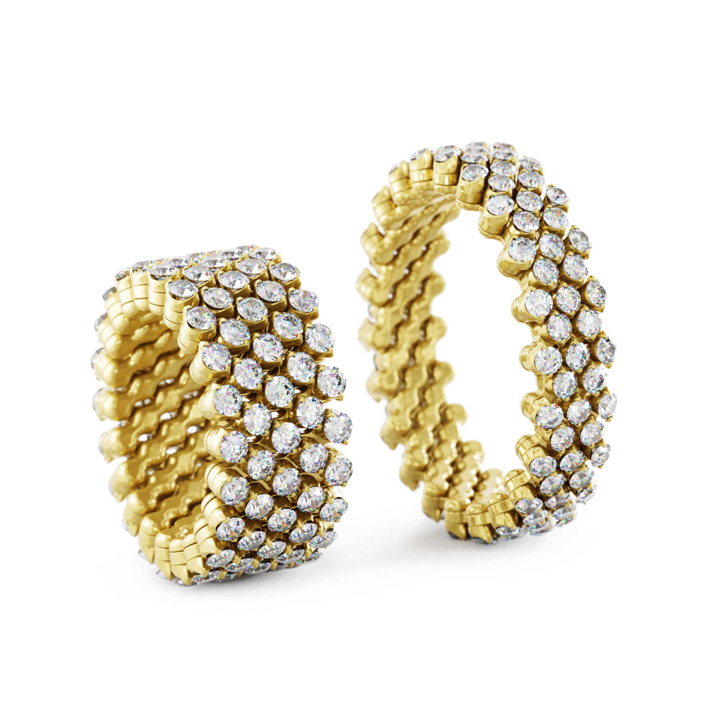 Serafino Consoli Brevetto Multi-Size Ring - RMS 5F2 YG WD (WD) aus Gelbgold mit Diamant