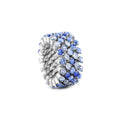 Serafino Consoli Brevetto Multi-Size Ring - RMS 5F4 WG BS MIX (MIX) aus Weißgold mit Saphir