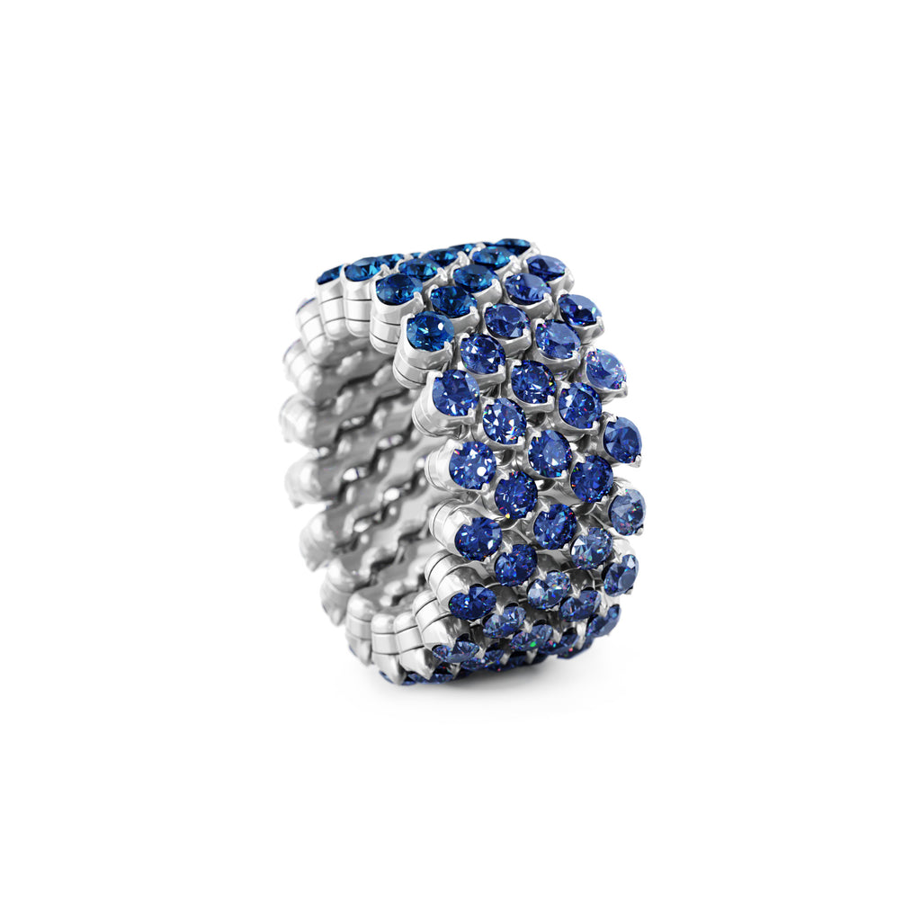 Serafino Consoli Brevetto Multi-Size Ring - RMS 5F4 WG BS SFT (SFT) aus Weißgold mit Saphir