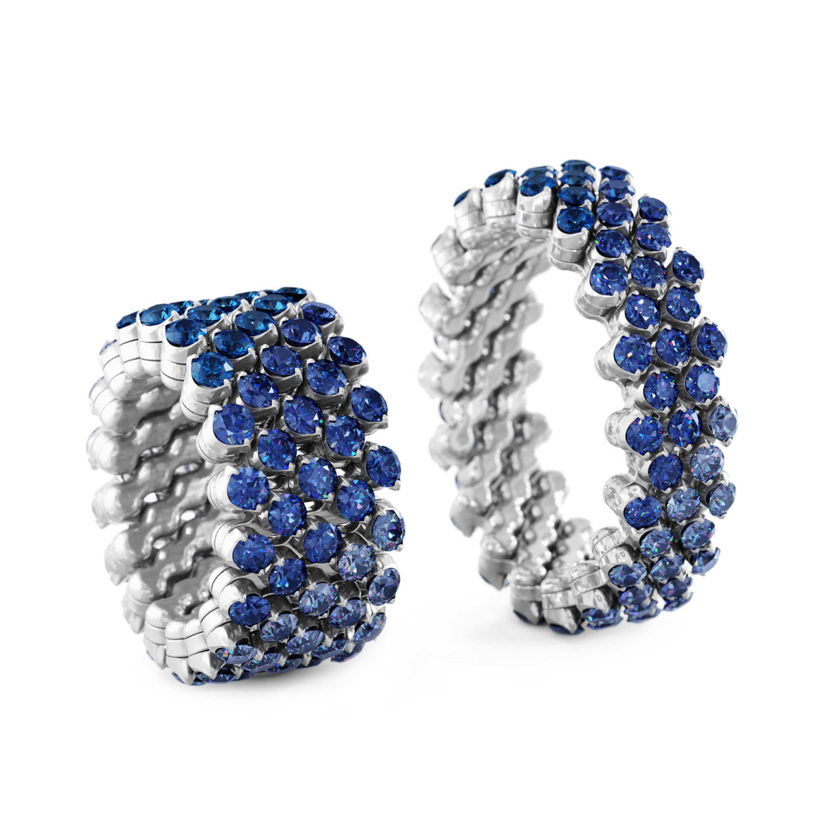 Serafino Consoli Brevetto Multi-Size Ring - RMS 5F4 WG BS SFT (SFT) aus Weißgold mit Saphir