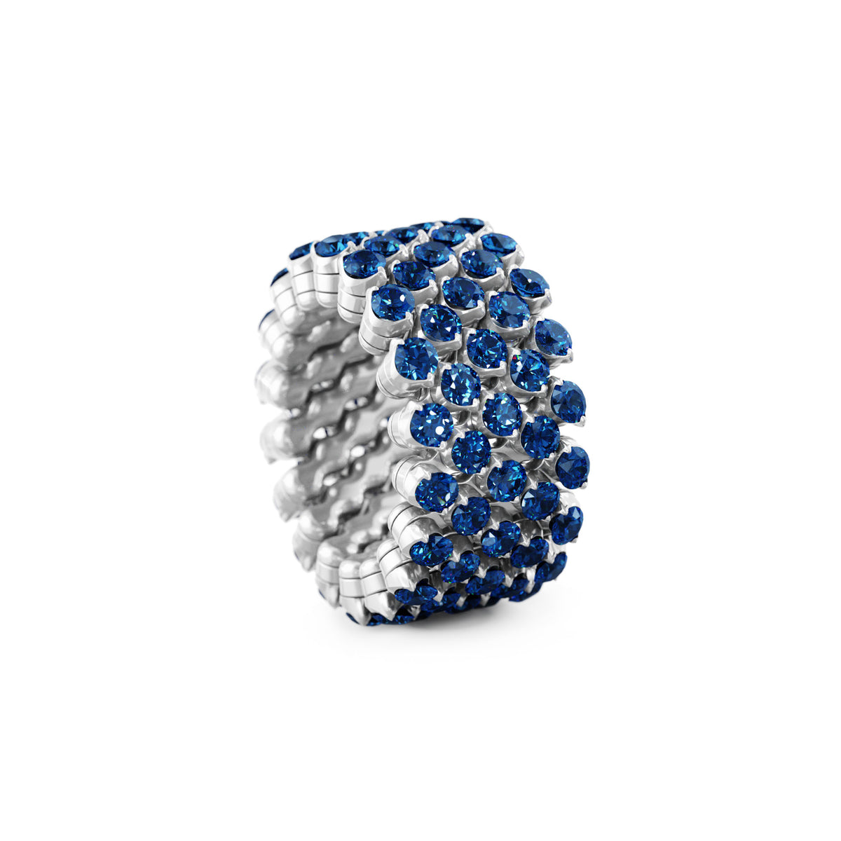 Serafino Consoli Brevetto Multi-Size Ring - RMS 5F4 WG BS (BS) aus Weißgold mit Saphir