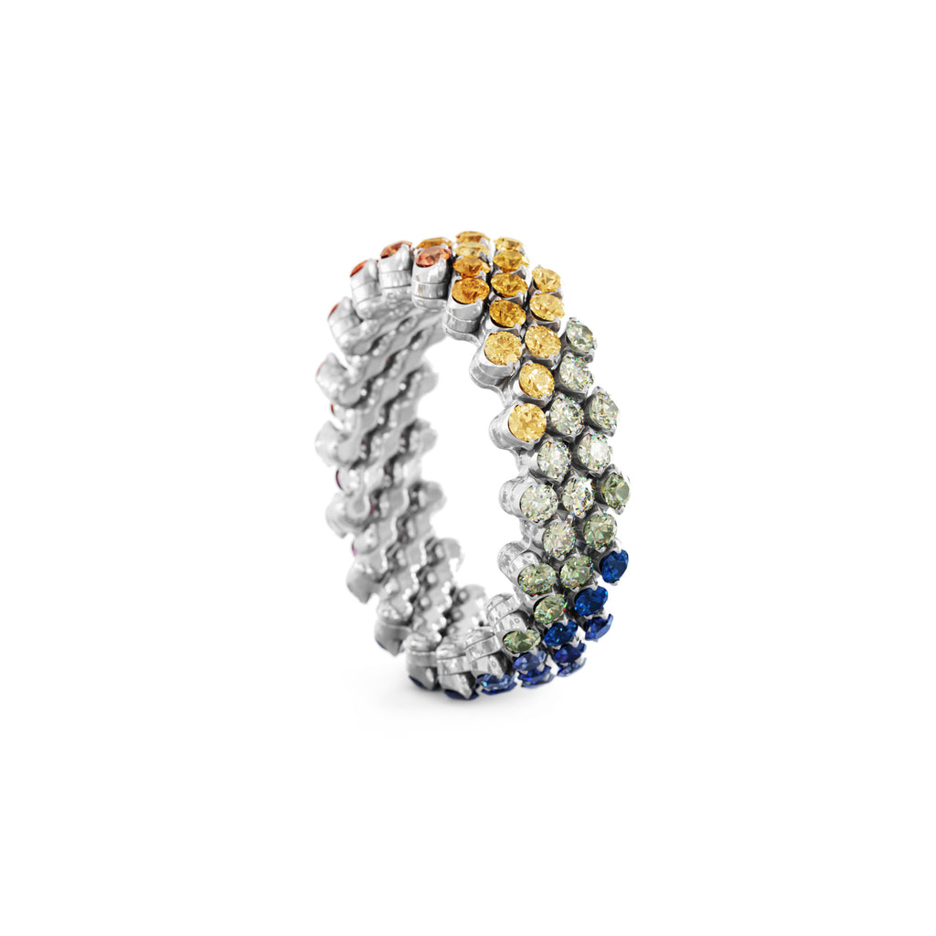 Serafino Consoli Brevetto Multi-Size Ring - RMS 5F4 WG RAINBOW (RAINBOW) aus Weißgold mit Saphir