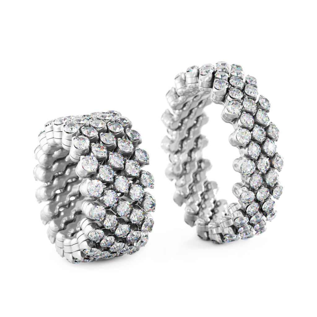 Serafino Consoli Brevetto Multi-Size Ring - RMS 5F4 WG WD (WD) aus Weißgold mit Diamant