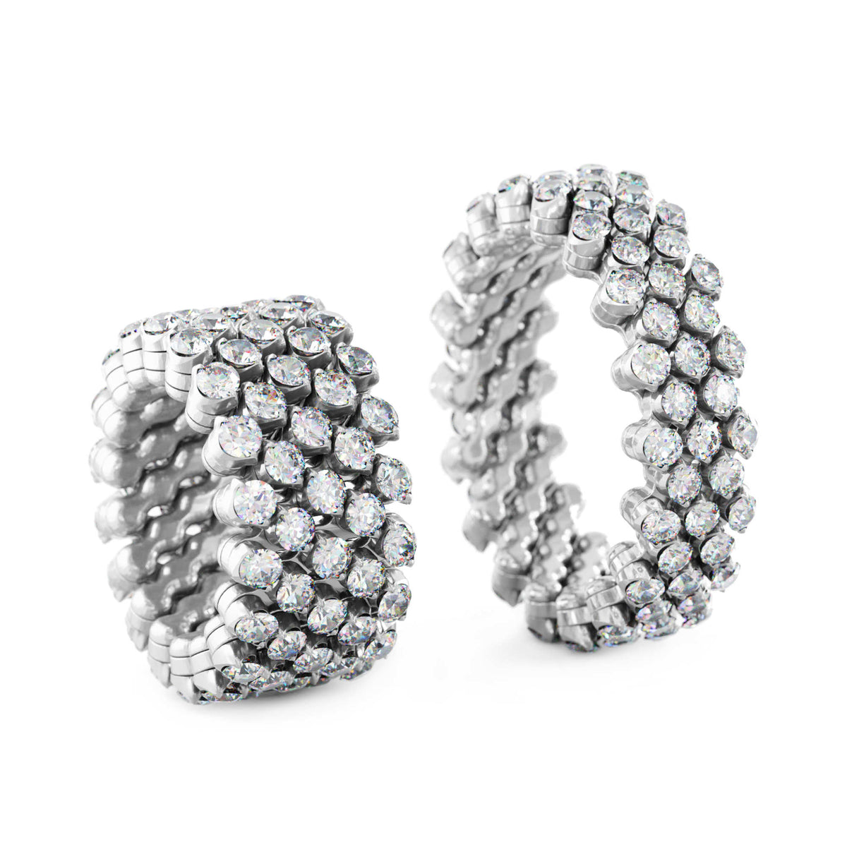 Serafino Consoli Brevetto Multi-Size Ring - RMS 5F4 WG WD (WD) aus Weißgold mit Diamant