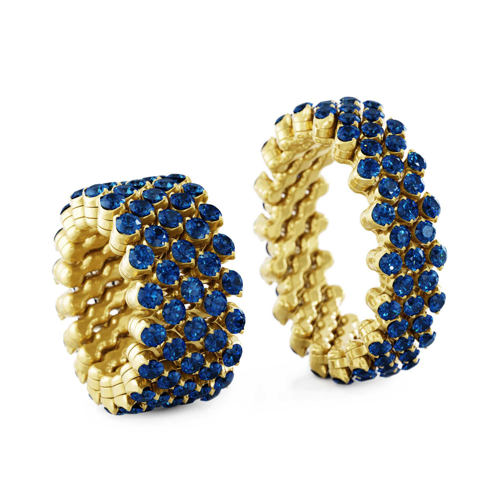 Serafino Consoli Brevetto Multi-Size Ring - RMS 5F4 YG BS (BS) aus Gelbgold mit Saphir