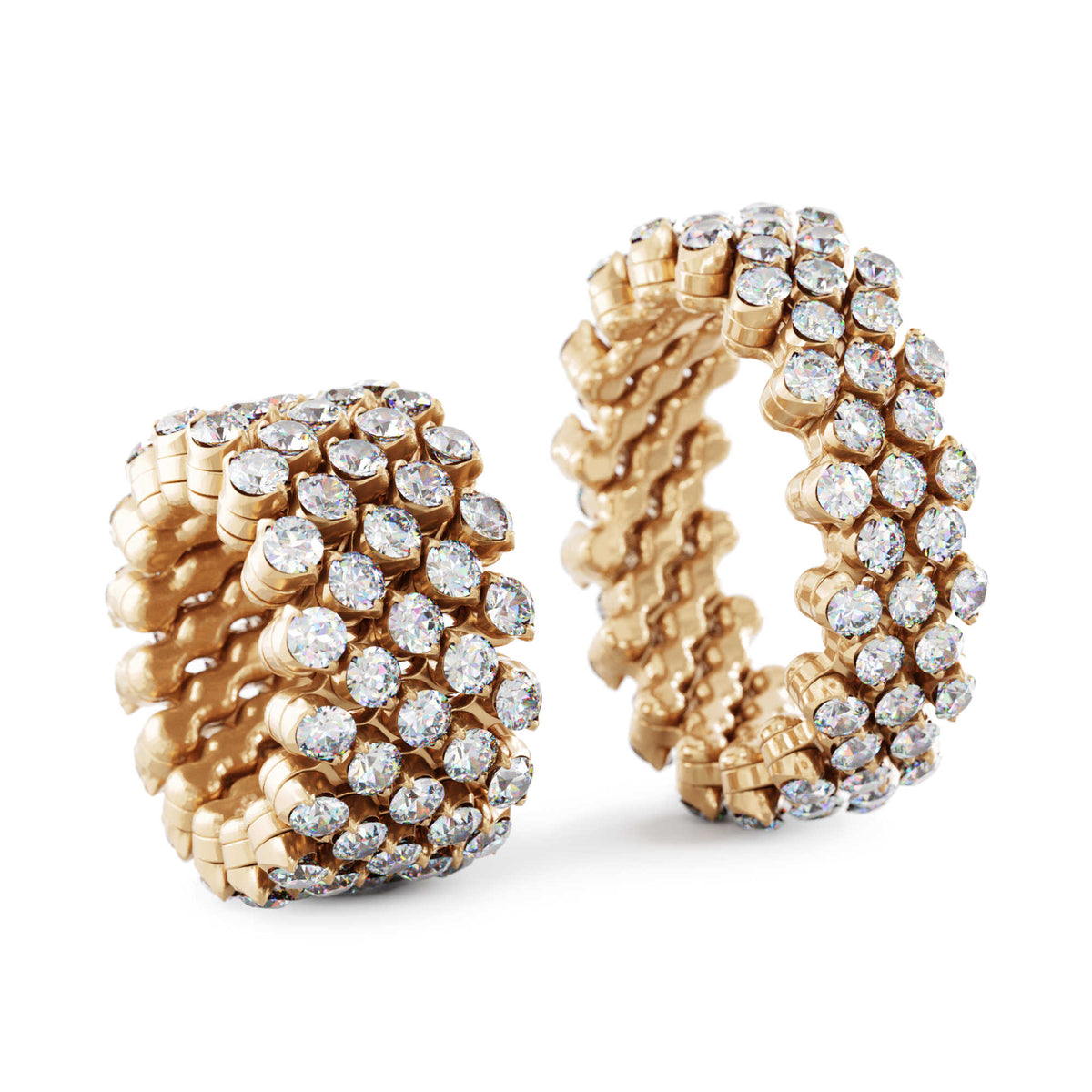 Serafino Consoli Brevetto Multi-Size Ring - RMS 5F7 RG WD (WD) aus Roségold mit Diamant