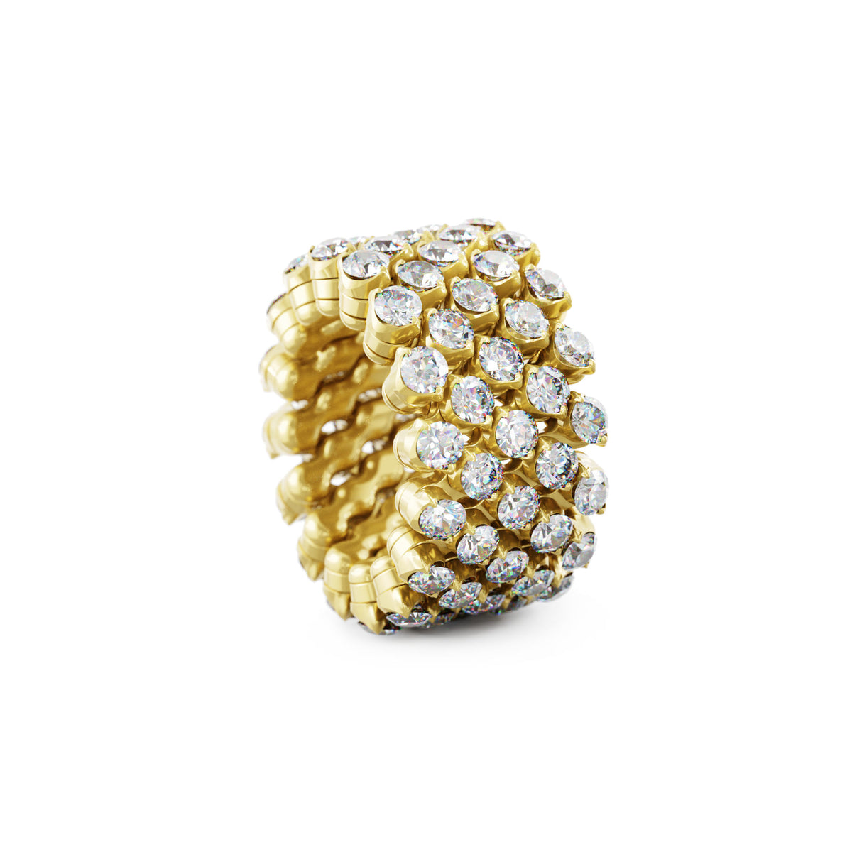 Serafino Consoli Brevetto Multi-Size Ring - RMS 5F7 YG WD (WD) aus Gelbgold mit Diamant
