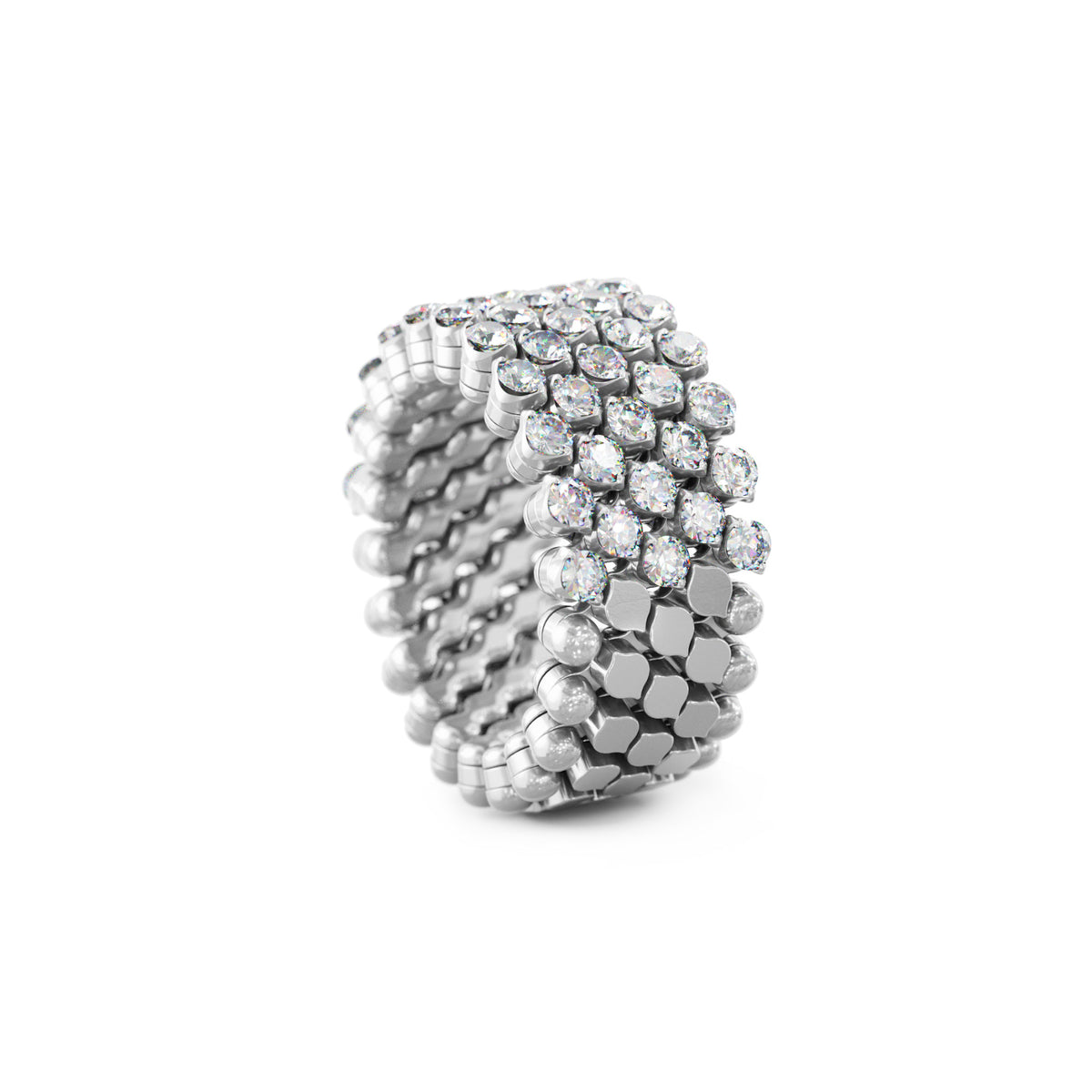Serafino Consoli Brevetto Multi-Size Ring - RMS 5H2 WG WD (WD) aus Weißgold mit Diamant