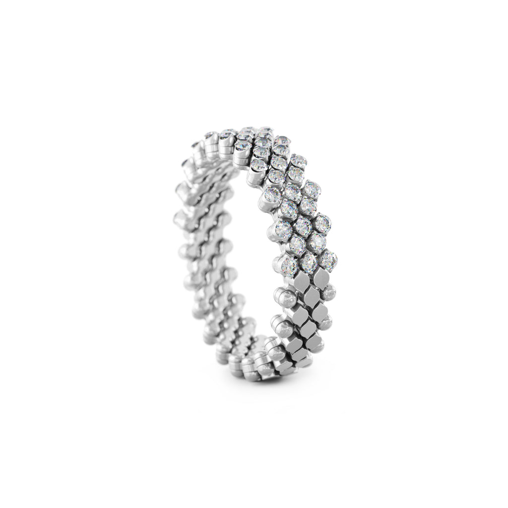 Serafino Consoli Brevetto Multi-Size Ring - RMS 5H2 WG WD (WD) aus Weißgold mit Diamant