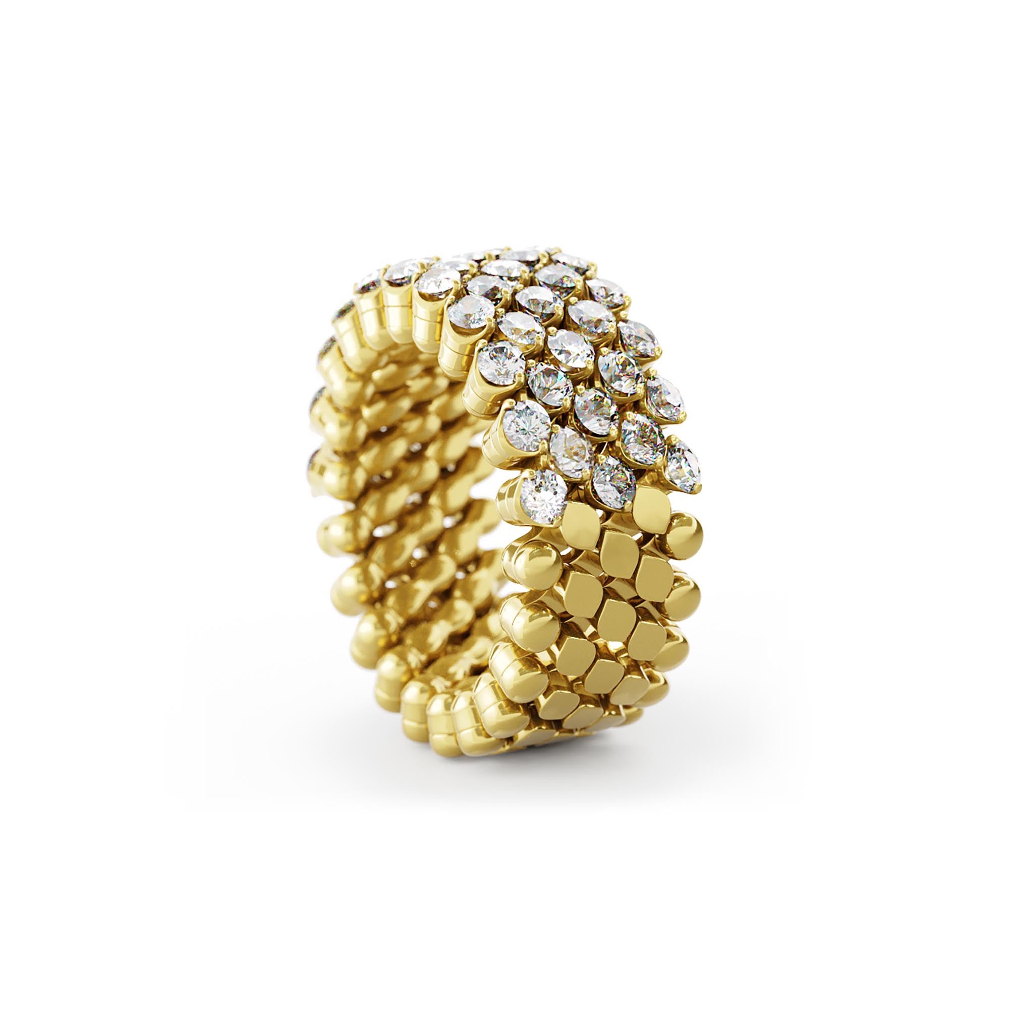 Serafino Consoli Brevetto Multi-Size Ring - RMS 5H2 YG WD (WD) aus Gelbgold mit Diamant