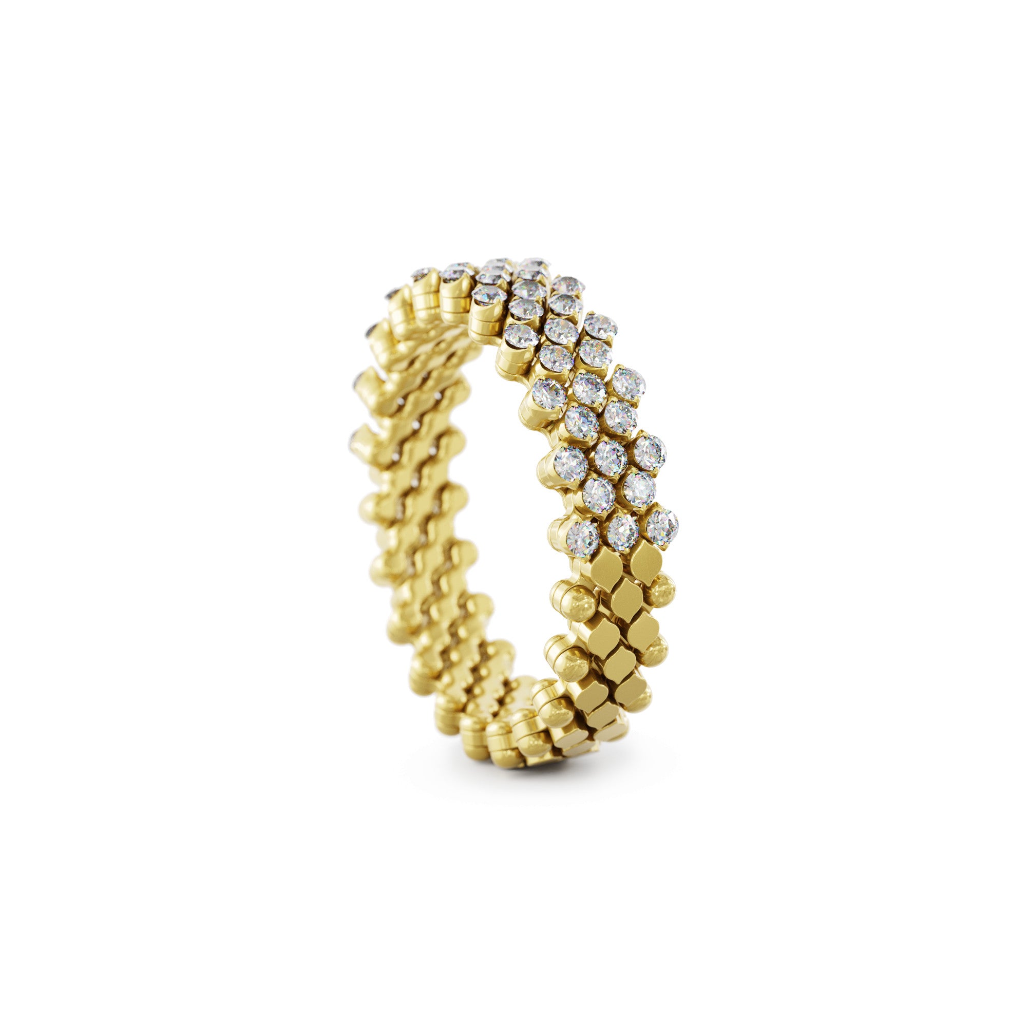 Serafino Consoli Brevetto Multi-Size Ring - RMS 5H2 YG WD (WD) aus Gelbgold mit Diamant
