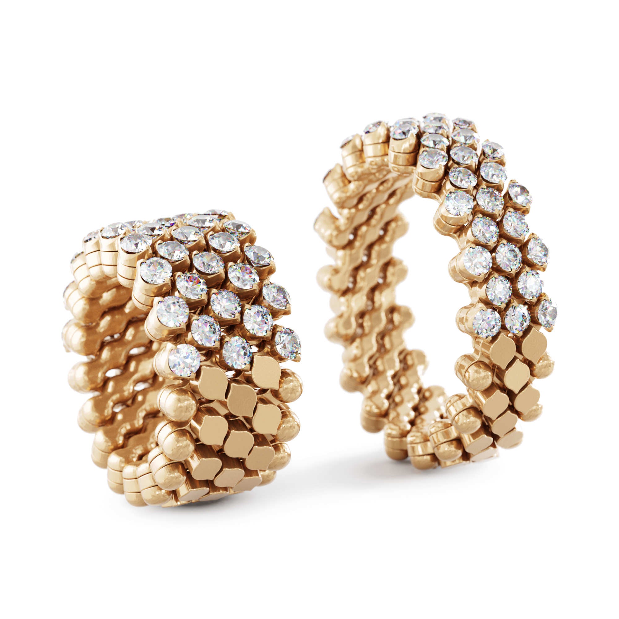Serafino Consoli Brevetto Multi-Size Ring - RMS 5H4 RG WD (WD) aus Roségold mit Diamant