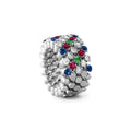 Serafino Consoli Brevetto Multi-Size Ring - RMS 5H4 WG WD BS R T MC (MC) aus Weißgold mit Diamant, Rubin, Saphir und Tsavorit