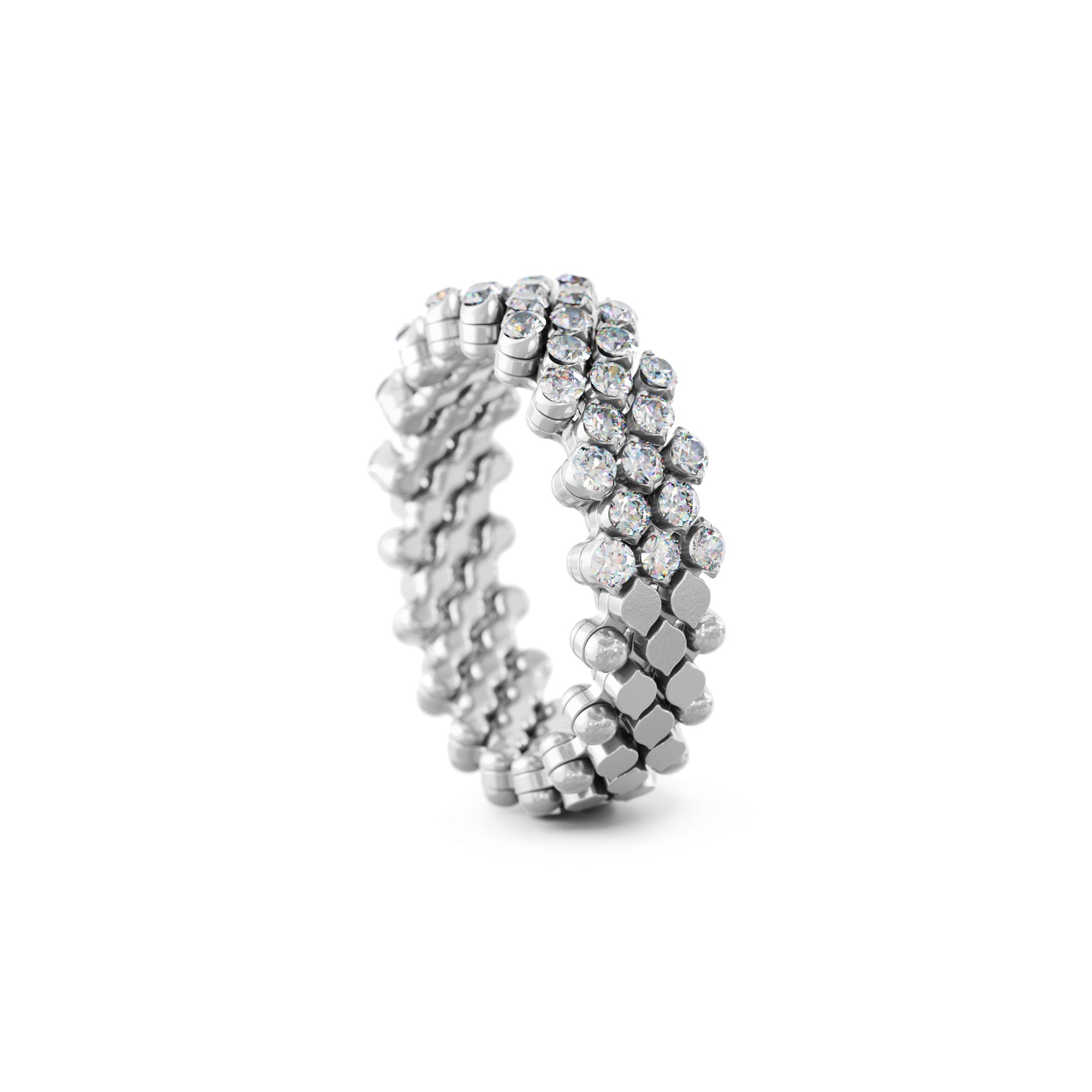Serafino Consoli Brevetto Multi-Size Ring - RMS 5H4 WG WD (WD) aus Weißgold mit Diamant