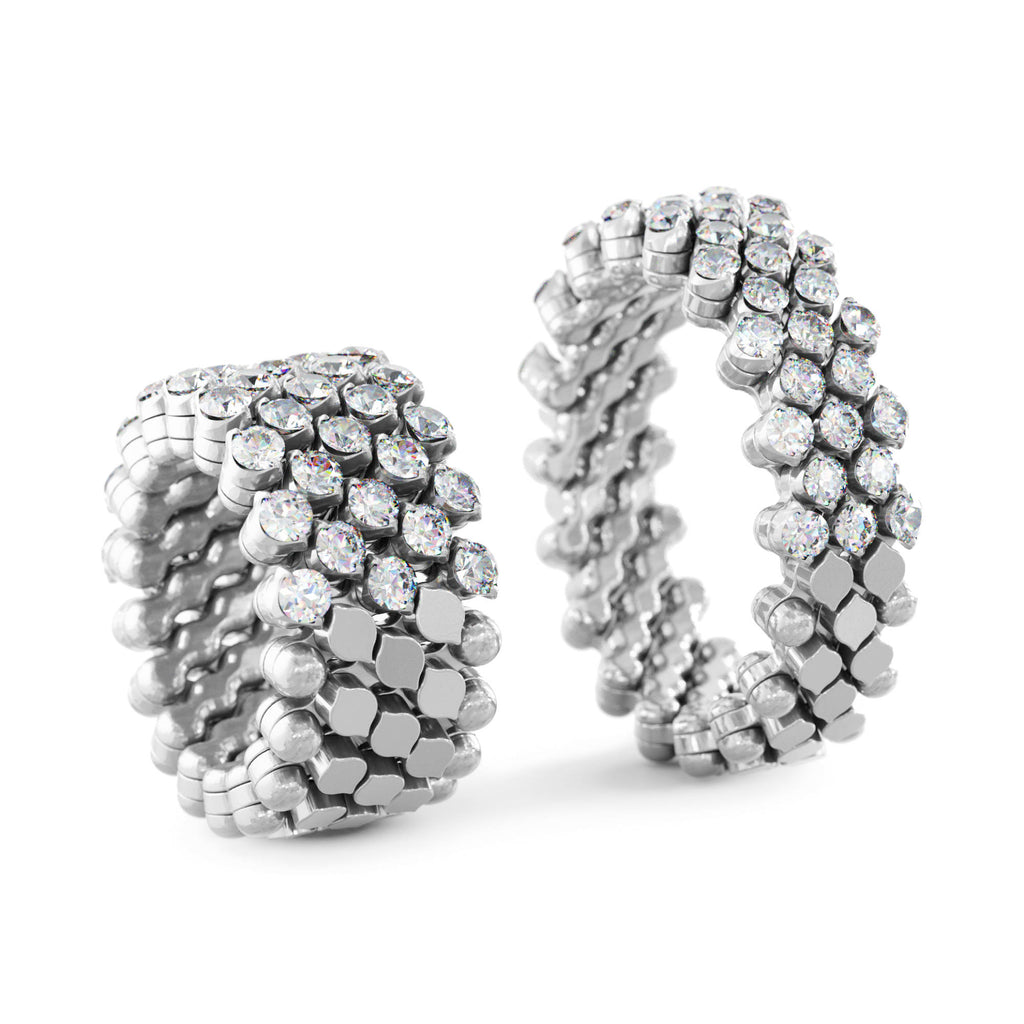 Serafino Consoli Brevetto Multi-Size Ring - RMS 5H4 WG WD (WD) aus Weißgold mit Diamant