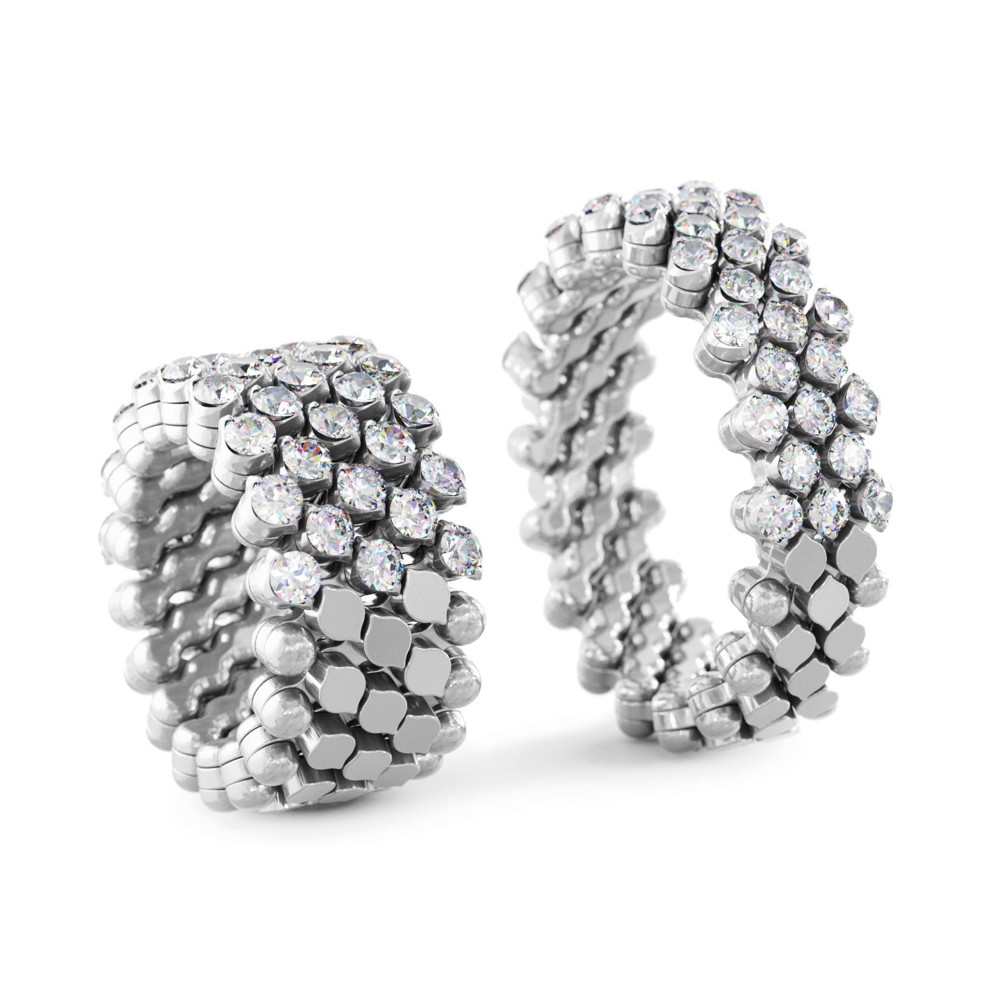 Serafino Consoli Brevetto Multi-Size Ring - RMS 5H4 WG WD (WD) aus Weißgold mit Diamant