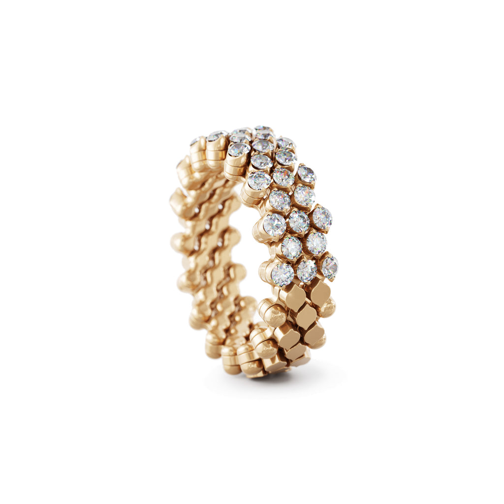 Serafino Consoli Brevetto Multi-Size Ring - RMS 5H7 RG WD (WD) aus Roségold mit Diamant