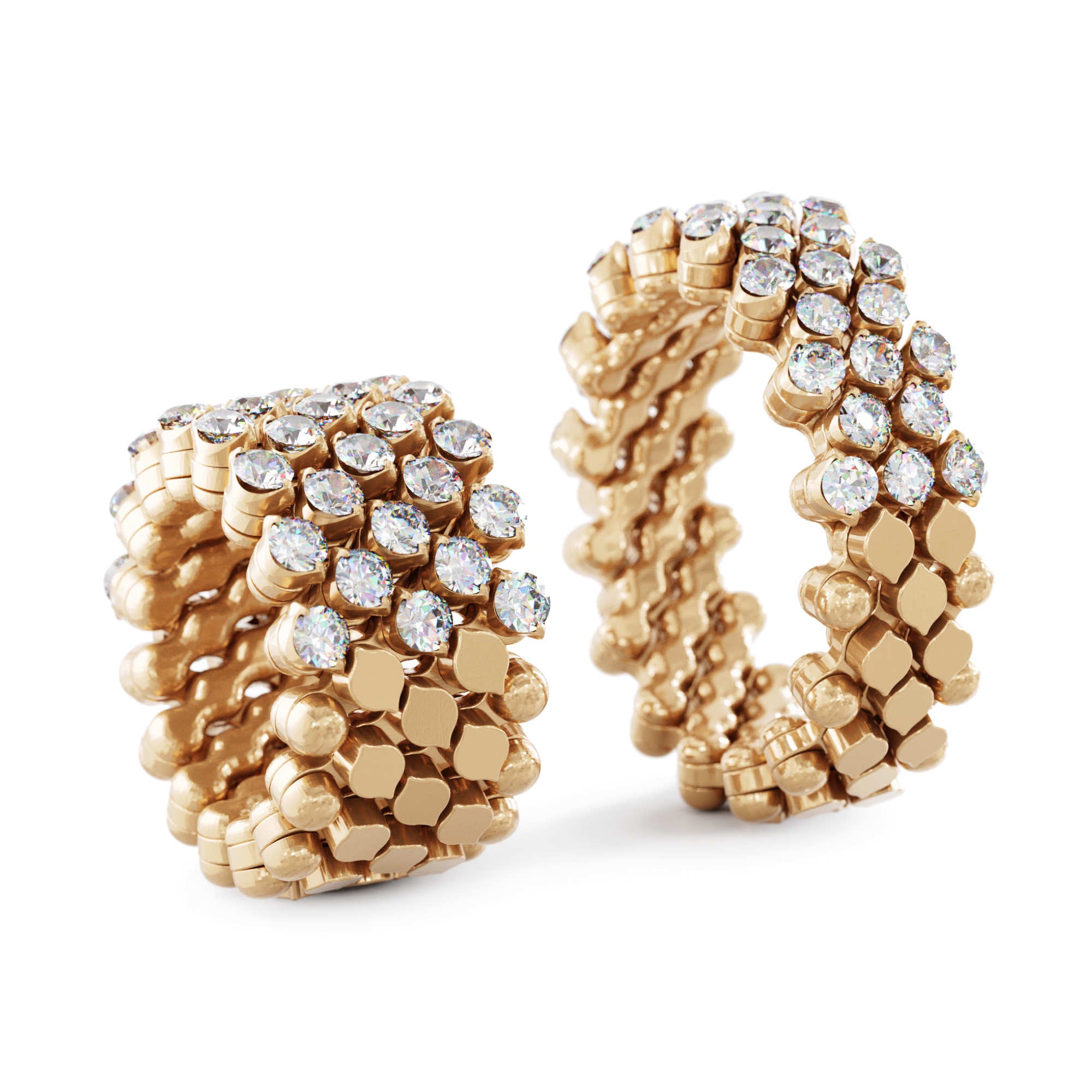 Serafino Consoli Brevetto Multi-Size Ring - RMS 5H7 RG WD (WD) aus Roségold mit Diamant