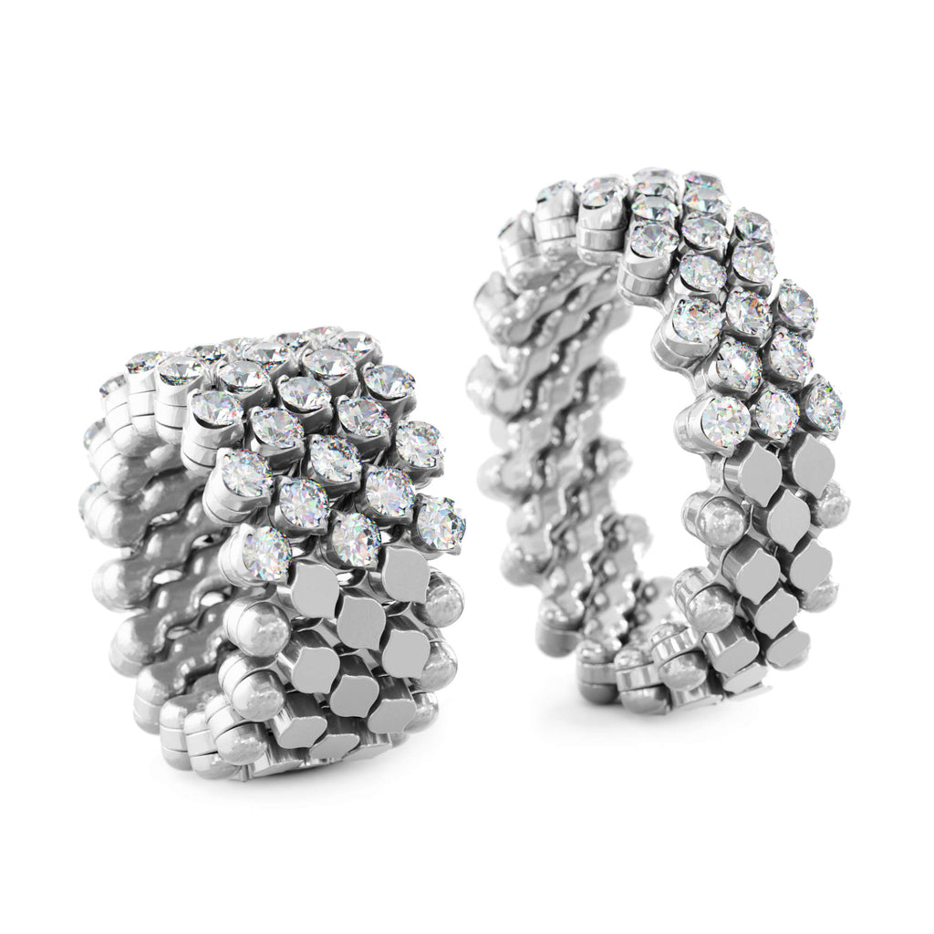 Serafino Consoli Brevetto Multi-Size Ring - RMS 5H7 WG WD (WD) aus Weißgold mit Diamant