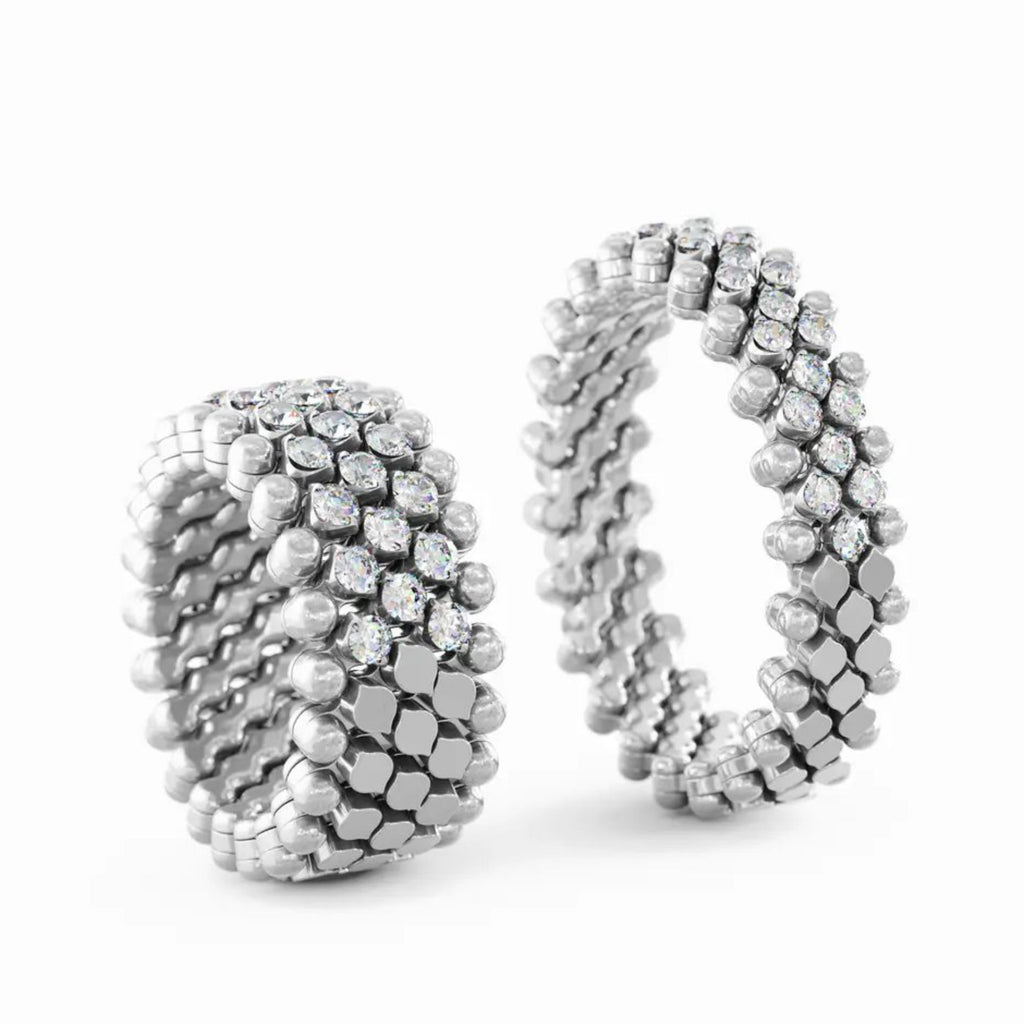 Serafino Consoli Brevetto Multi-Size Ring - RMS 5HM2 WG WD (WD) aus Weißgold mit Diamant