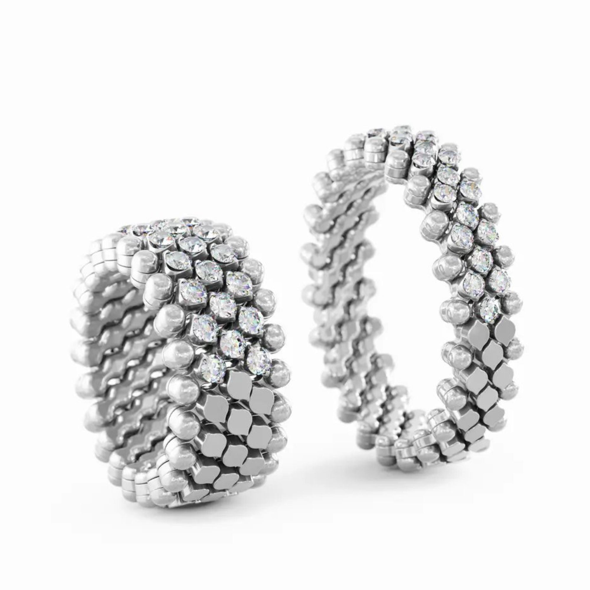 Serafino Consoli Brevetto Multi-Size Ring - RMS 5HM2 WG WD (WD) aus Weißgold mit Diamant