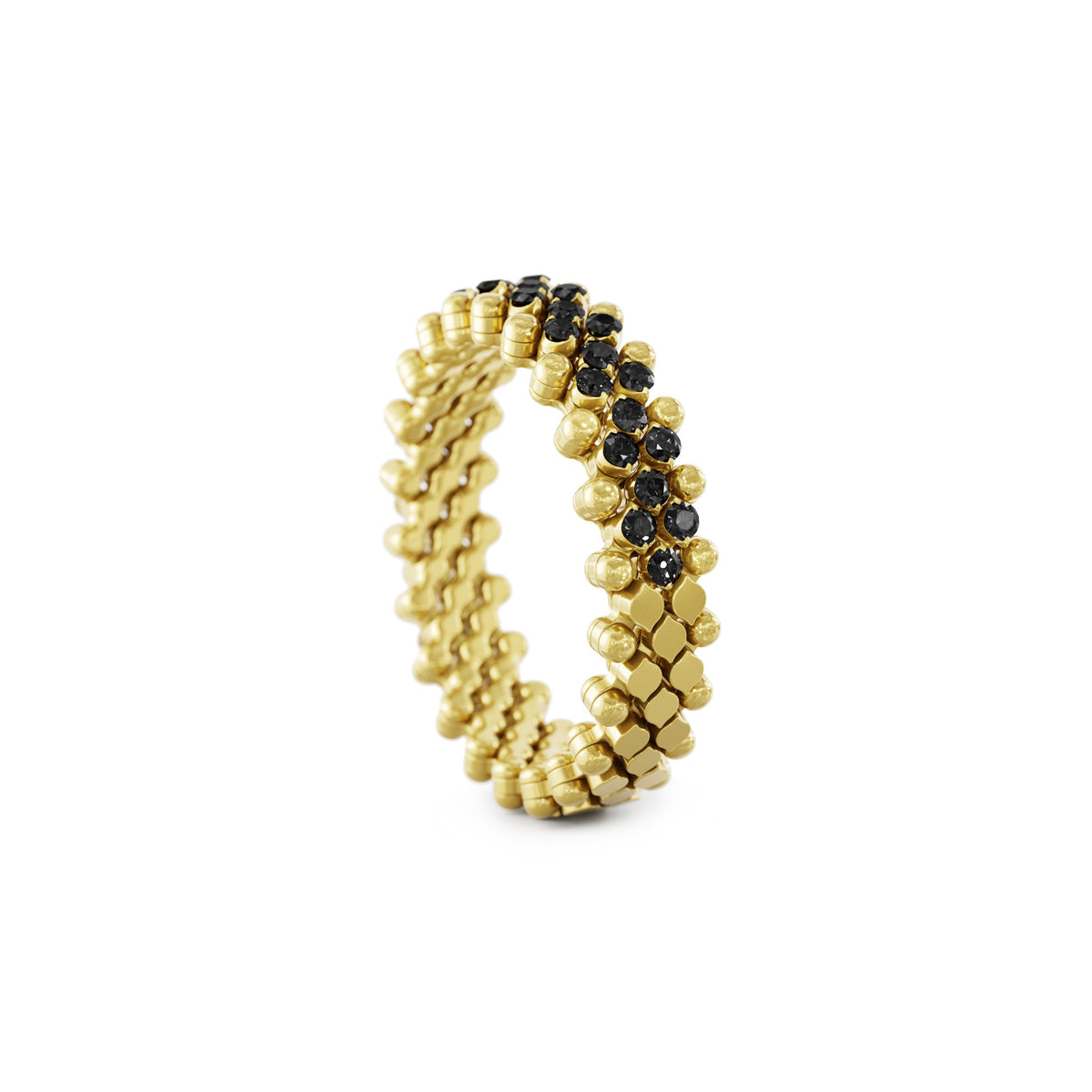 Serafino Consoli Brevetto Multi-Size Ring - RMS 5HM2 YG BD (BD) aus Gelbgold mit Diamant