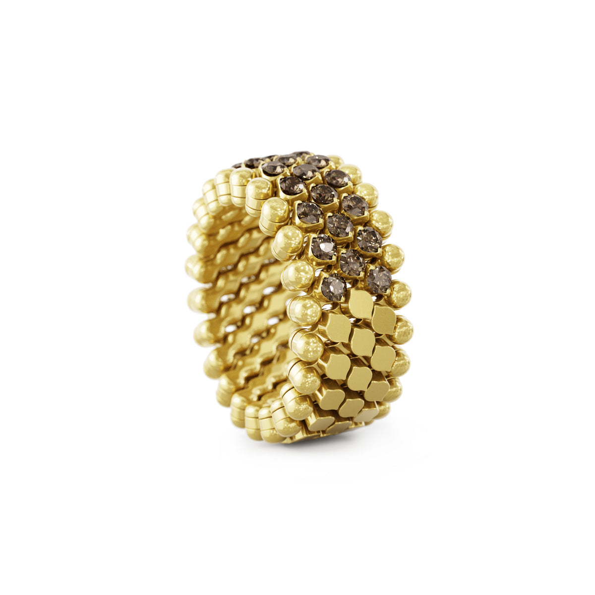 Serafino Consoli Brevetto Multi-Size Ring - RMS 5HM2 YG BRD (BRD) aus Gelbgold mit Diamant