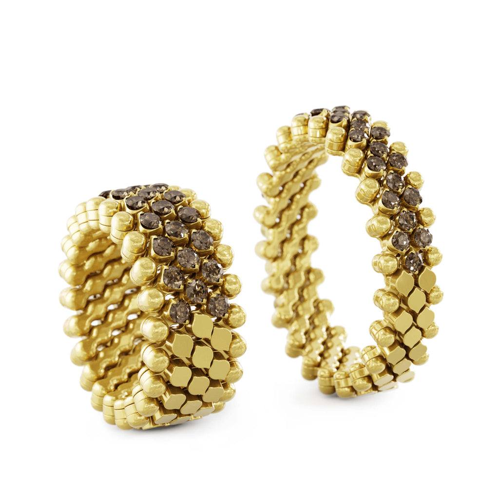 Serafino Consoli Brevetto Multi-Size Ring - RMS 5HM2 YG BRD (BRD) aus Gelbgold mit Diamant
