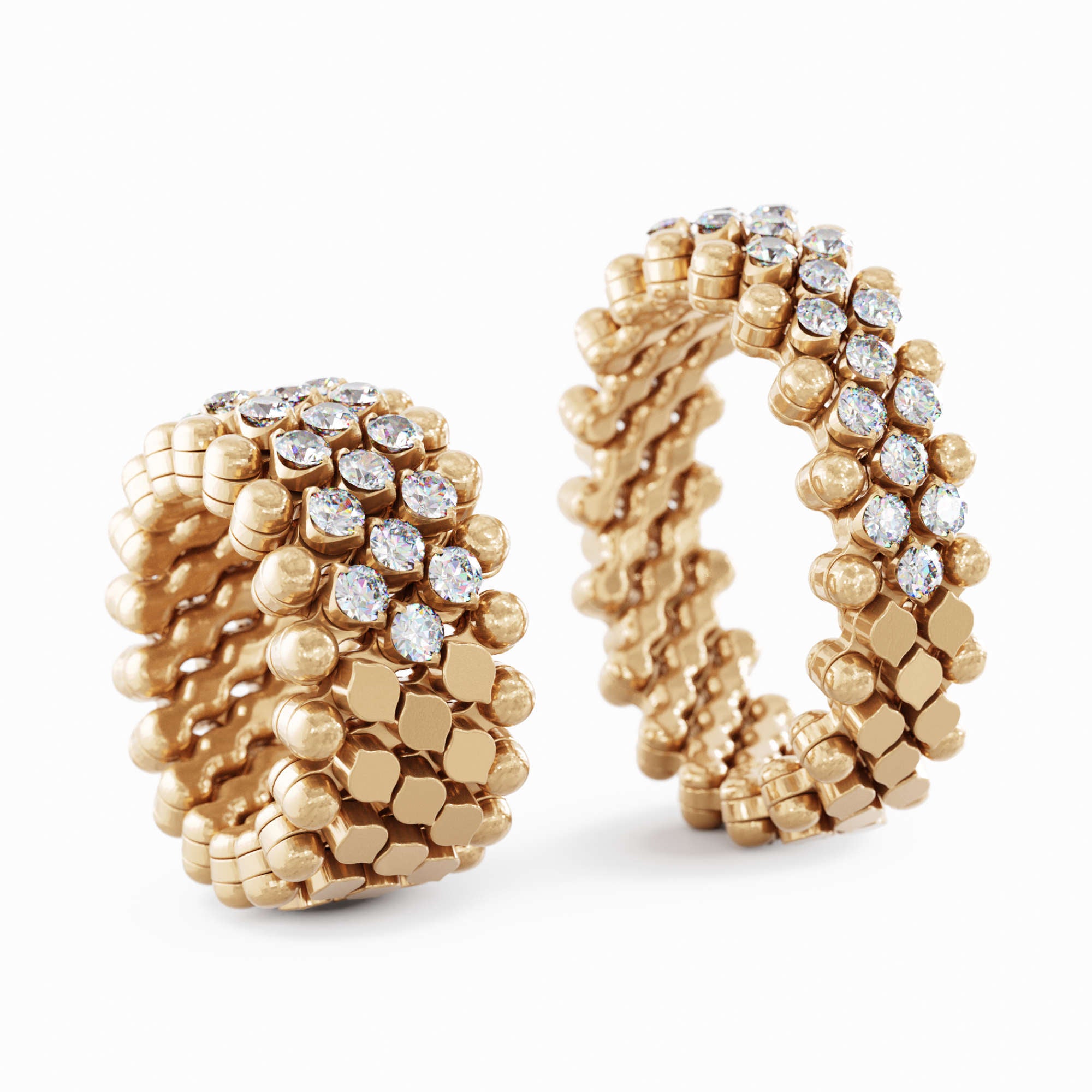 Serafino Consoli Brevetto Multi-Size Ring - RMS 5HM4 RG WD (WD) aus Roségold mit Diamant