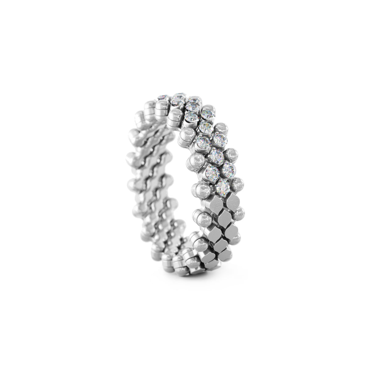 Serafino Consoli Brevetto Multi-Size Ring - RMS 5HM4 WG WD (WD) aus Weißgold mit Diamant