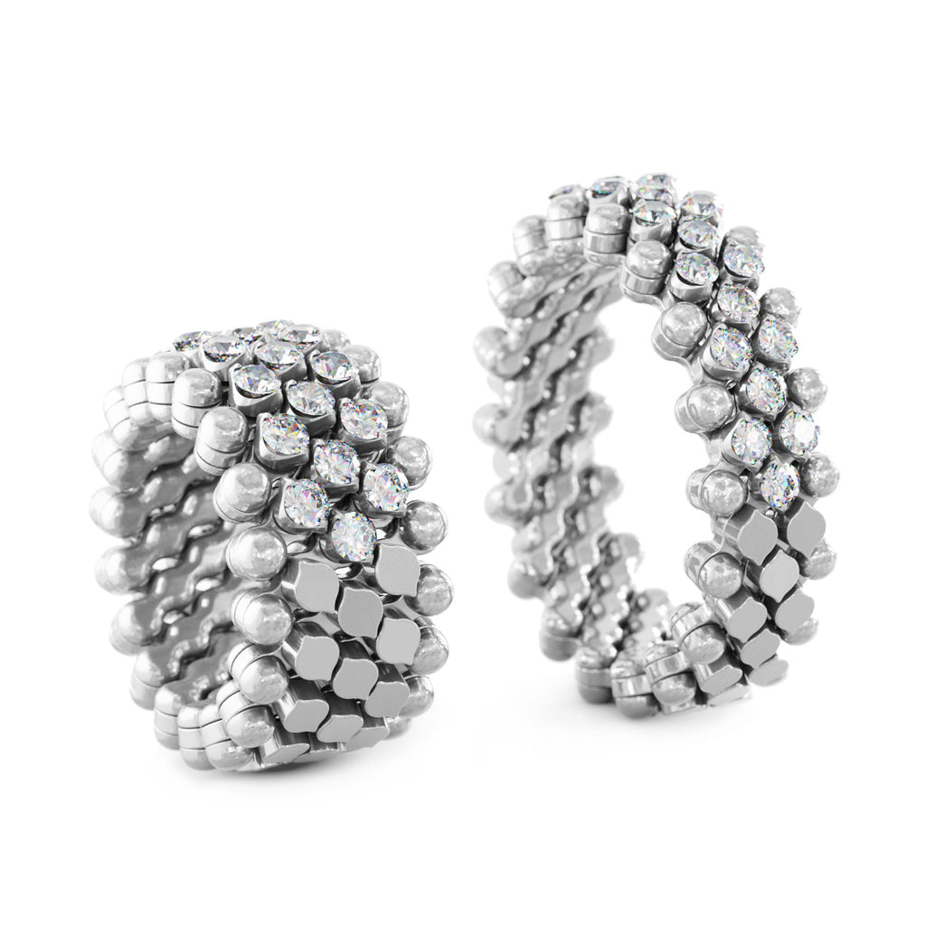 Serafino Consoli Brevetto Multi-Size Ring - RMS 5HM4 WG WD (WD) aus Weißgold mit Diamant