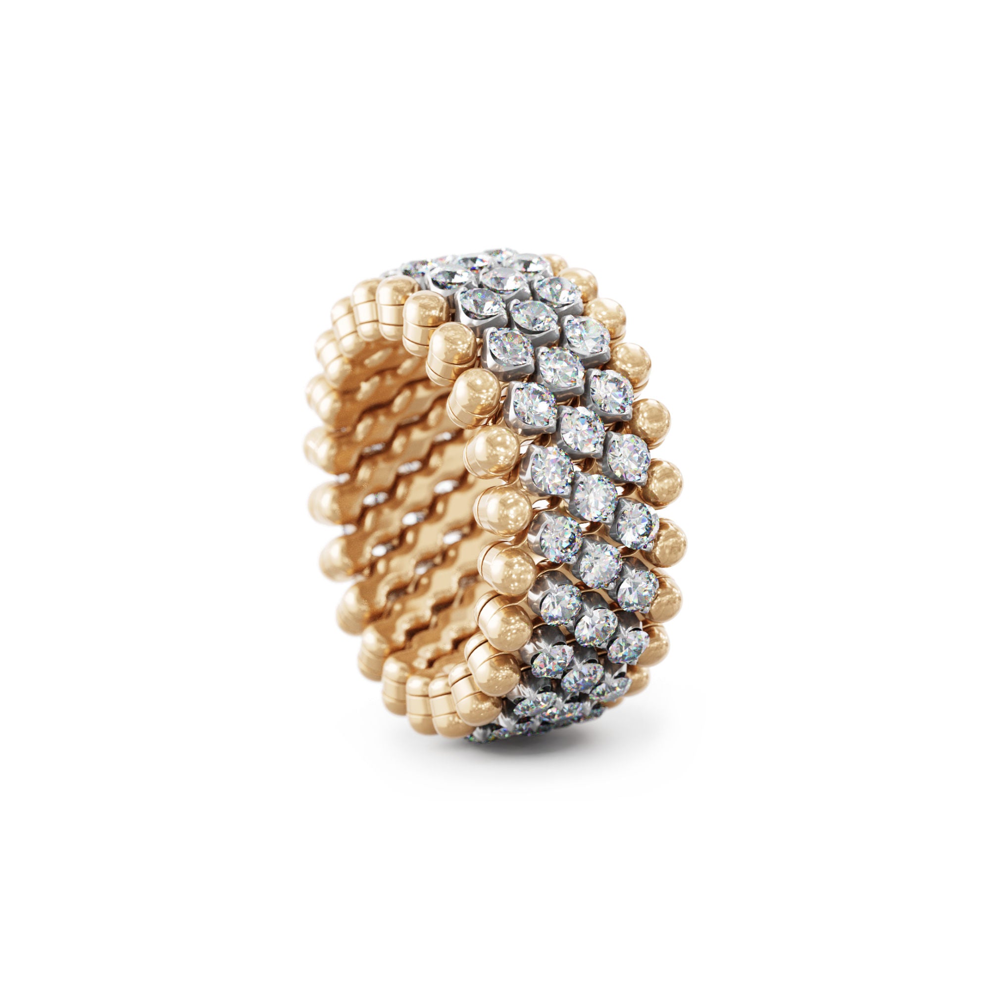 Serafino Consoli Brevetto Multi-Size Ring - RMS 5M2 RWG WD (WD) aus Bicolor-Gold mit Diamant